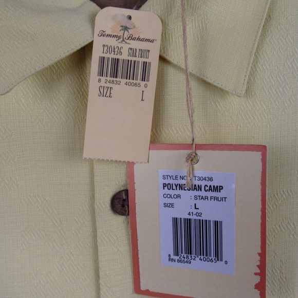 Tommy Bahama Silk Embroidered Camp Shirt Challenge - Picture 5 of 8